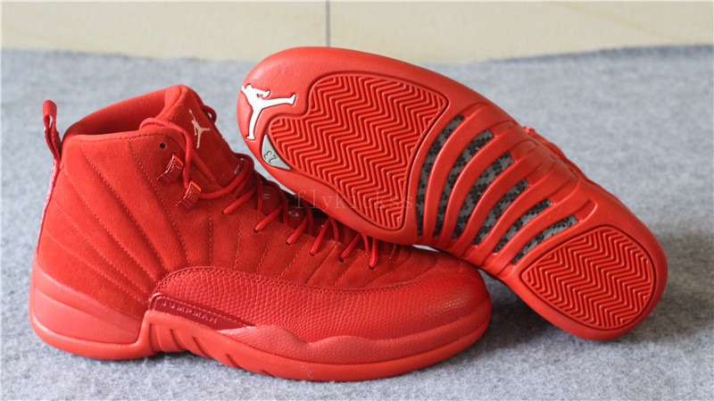 Authentic Air Jordan 12 Premium Red Suede